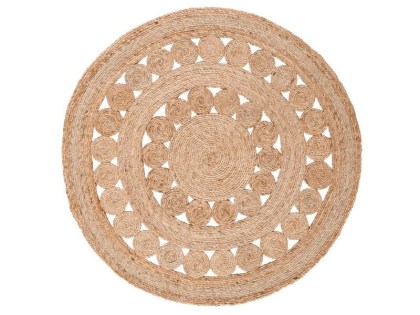 Χαλί Γιούτα Στρογγυλό Βαμβακερό Cycle Γαρύφαλλο | Γαρύφαλλο - Λευκά Είδη